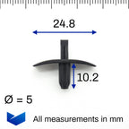 Weatherstrip Seal Clip- Black - image 2