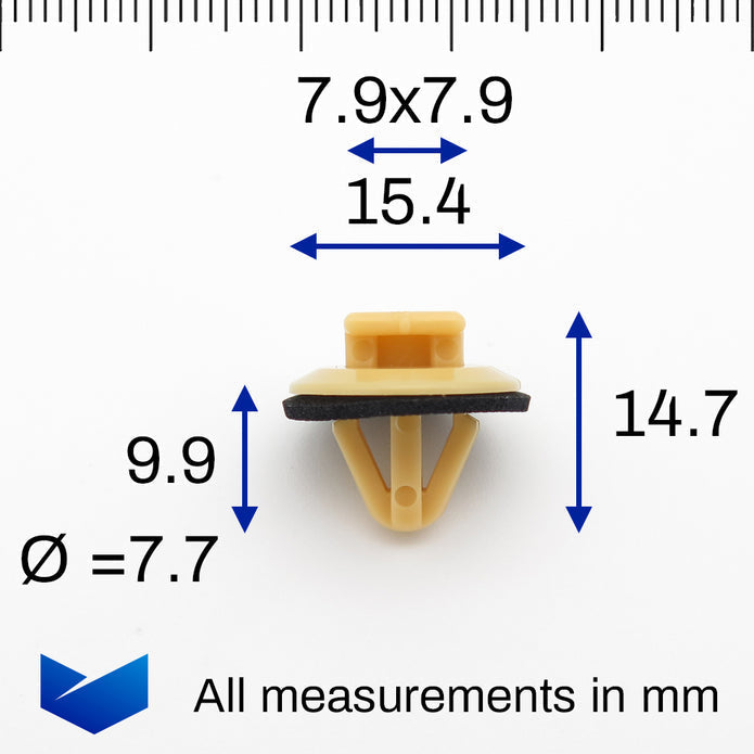 Moulding Clip, Yellow - image 2