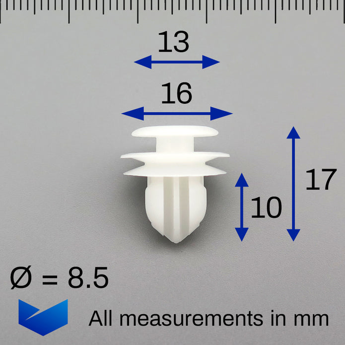 Moulding Clip, White - image 2