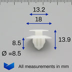 Trim Moulding Clip, White - image 2