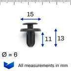 Push Fit Plastic Rivet - image 2