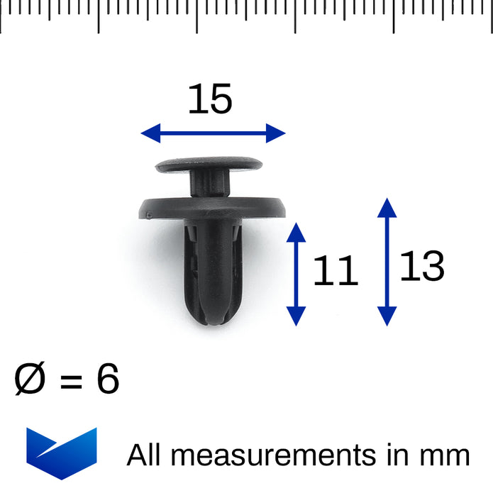 Push Fit Plastic Rivet - image 2