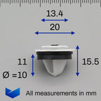 Side Moulding & Trim Cover Clip - image 2