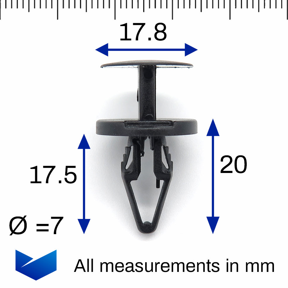 Push Fit Expanding Rivet, 7mm Hole - image 2