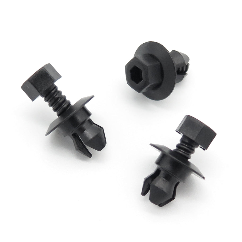Screw fit Expanding Trim Clip, Hex Head