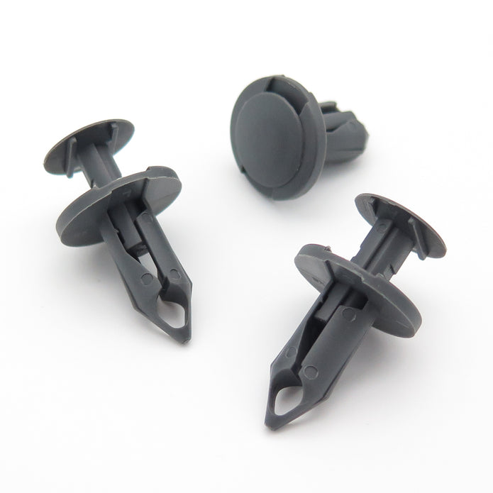 Push Fit Rivet, 8mm Hole, 20mm Collar, Dark Grey