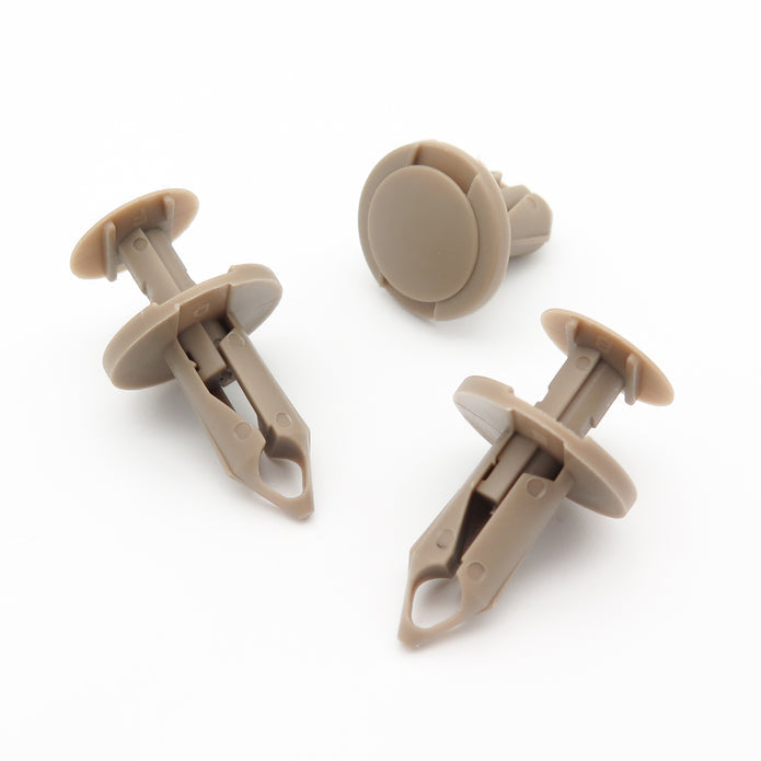 Push Fit Rivet, 8mm Hole, 20mm Collar, Beige