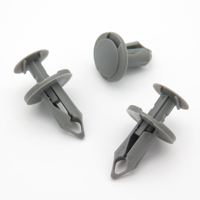 Push Fit Rivet, 8mm Hole, 20mm Collar, Mid Grey