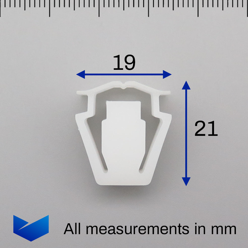 Bumper Clip, Insert Grommet, White - image 2