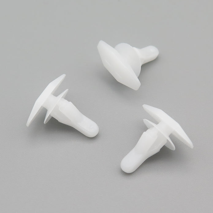 Plastic Weatherstrip Clip, White