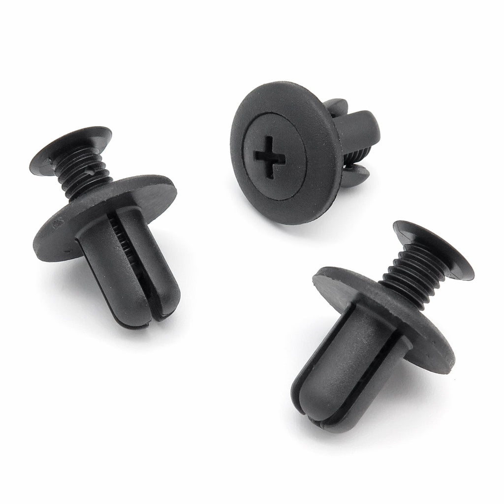 8mm Plastic Screw Fit Rivet, Black
