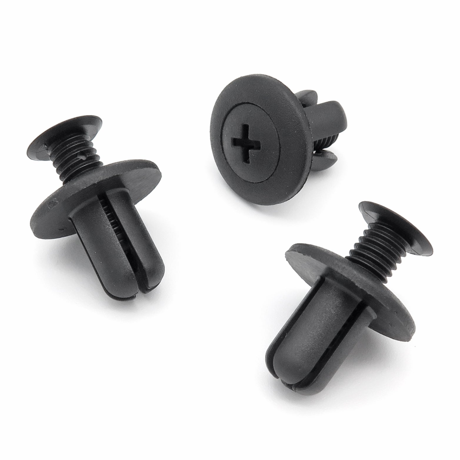 8mm Plastic Screw Fit Rivet, Black