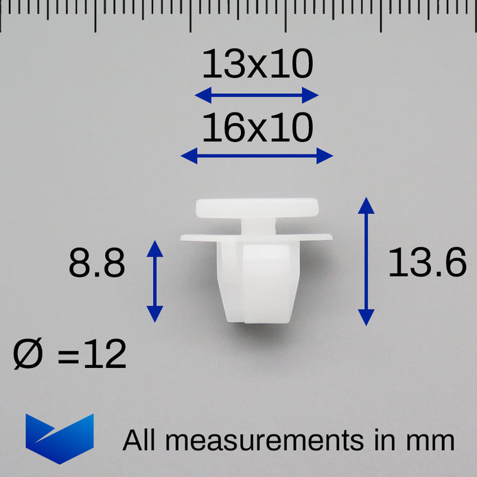 Side Moulding Clip, White - image 2
