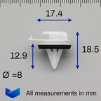 Moulding Clips, White with Sealing Washer - image 2