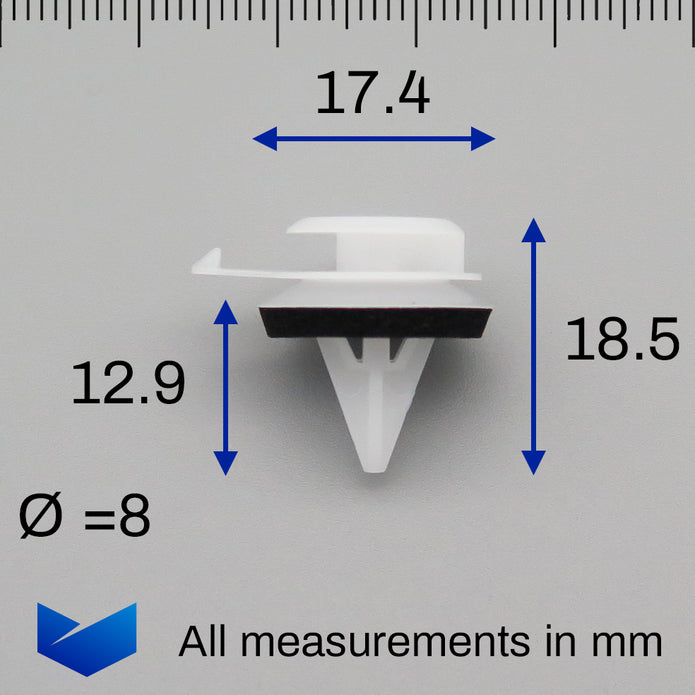 Moulding Clips, White with Sealing Washer - image 2