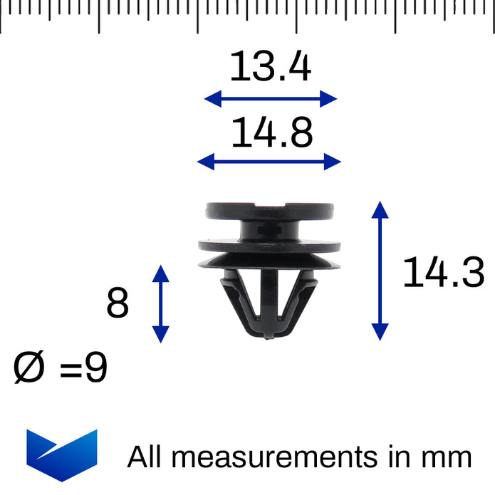 Exterior Moulding Clip, Black - image 2