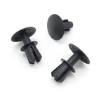 Push Fit Black Plastic Rivet, 8.5mm Hole, 19mm Head, Black