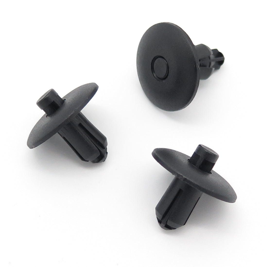 6mm Black Push Fit Rivet, 20mm Collar
