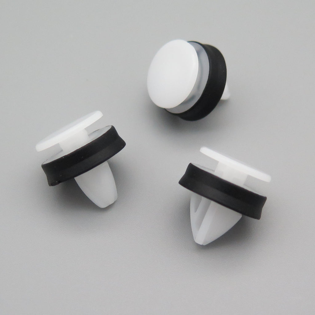 Exterior Trim Moulding Clip, White with Integrated Seal