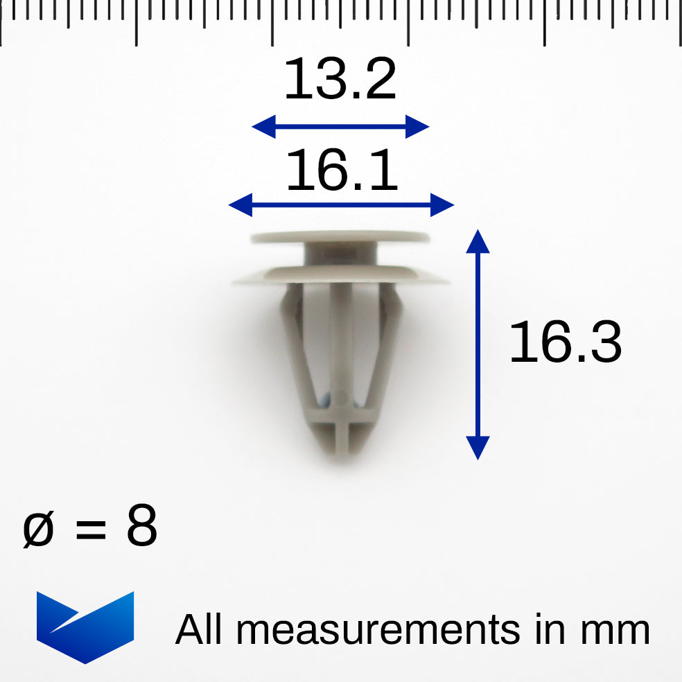 Trim Panel Clip, Grey - image 2