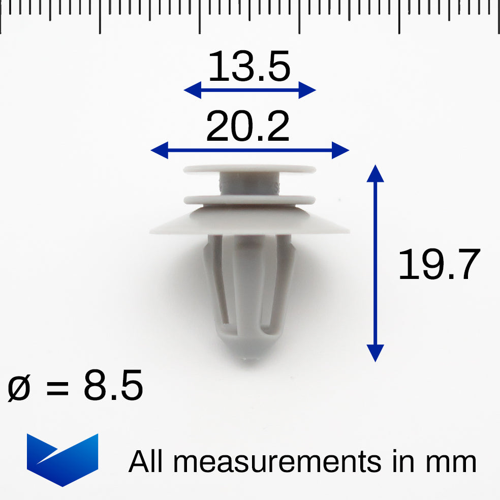 Trim Panel Clip, Grey - image 2