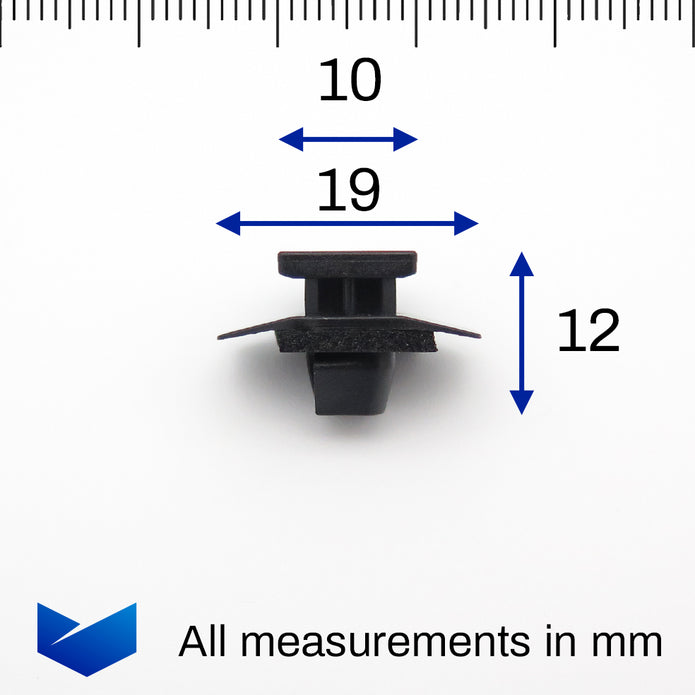 Exterior Trim & Arch Moulding Clip, Black with Washer - image 2