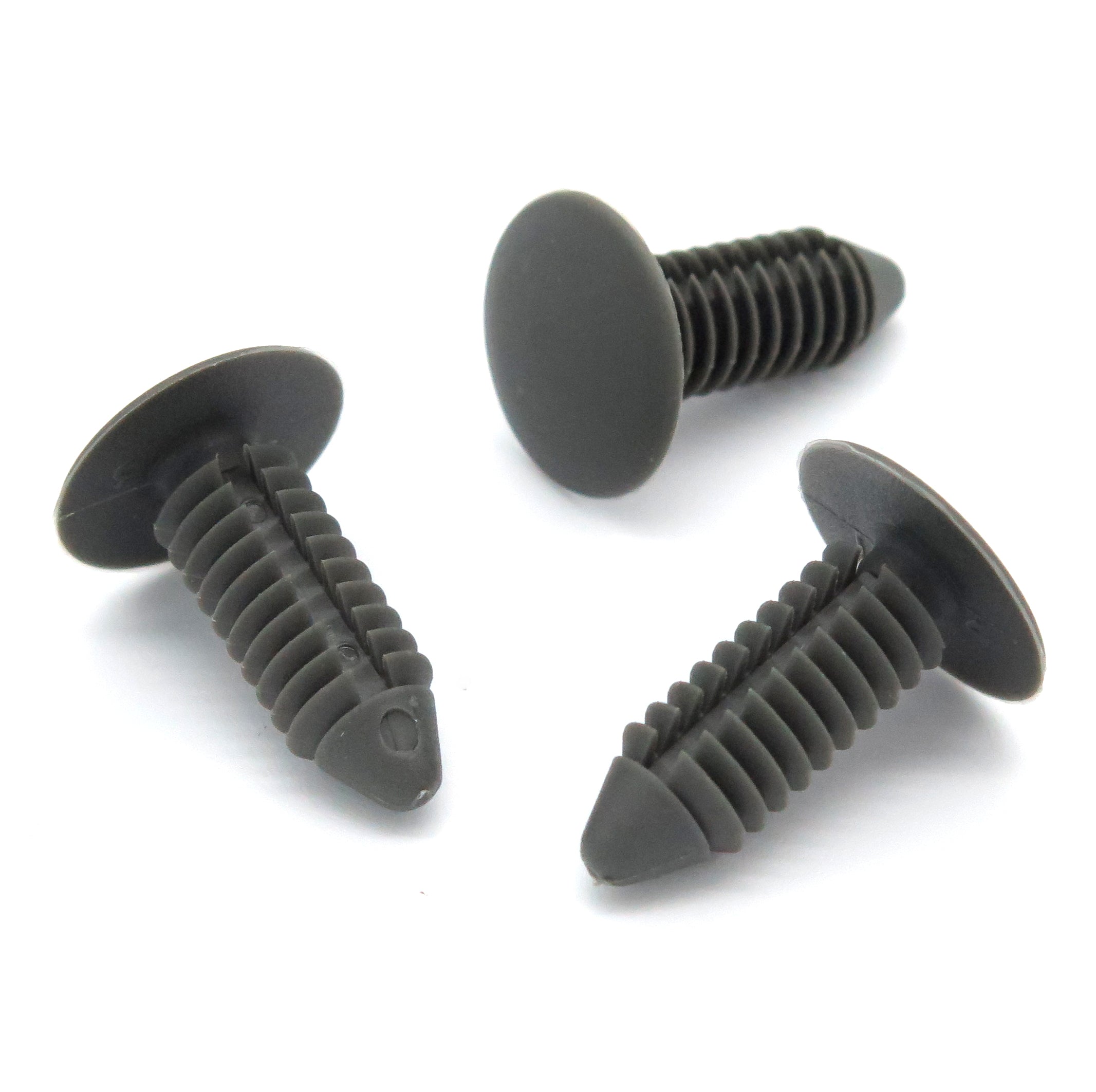 Fir Tree Clip, 7mm Hole, 16mm Head, Dark Grey