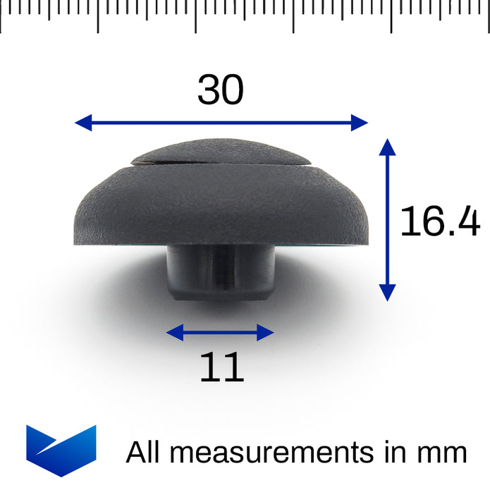Wheel Arch Lining Stud Clip, 2-Piece, Black - image 2