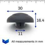 Wheel Arch Lining Stud Clip, 2-Piece, Black - image 2