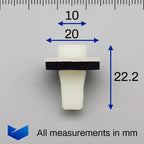Screw Grommet, White with Seal - image 2