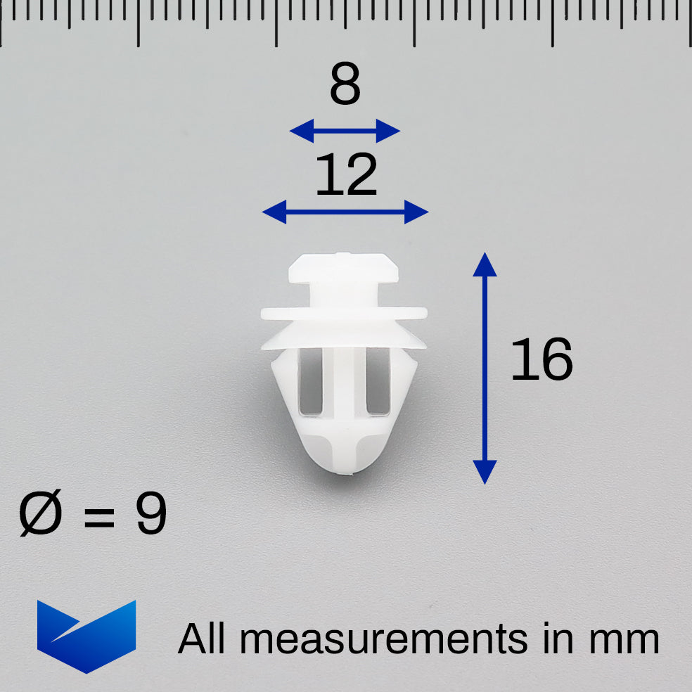 Trim Panel & Moulding Clip, White - image 2
