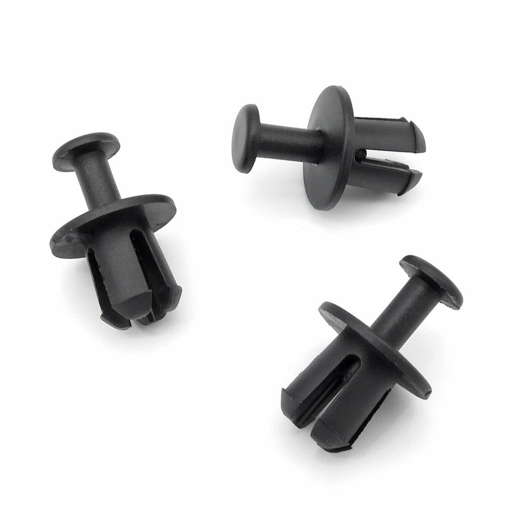 Push Fit Plastic Rivet, 8mm Hole, Black