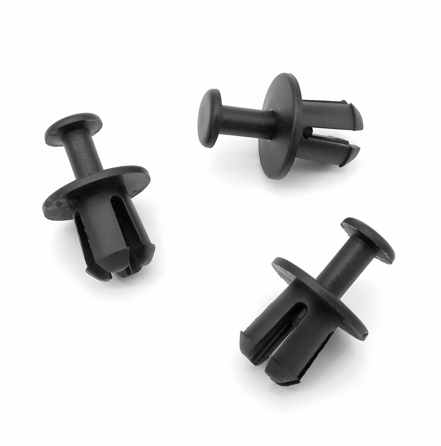Push Fit Plastic Rivet, 8mm Hole, Black