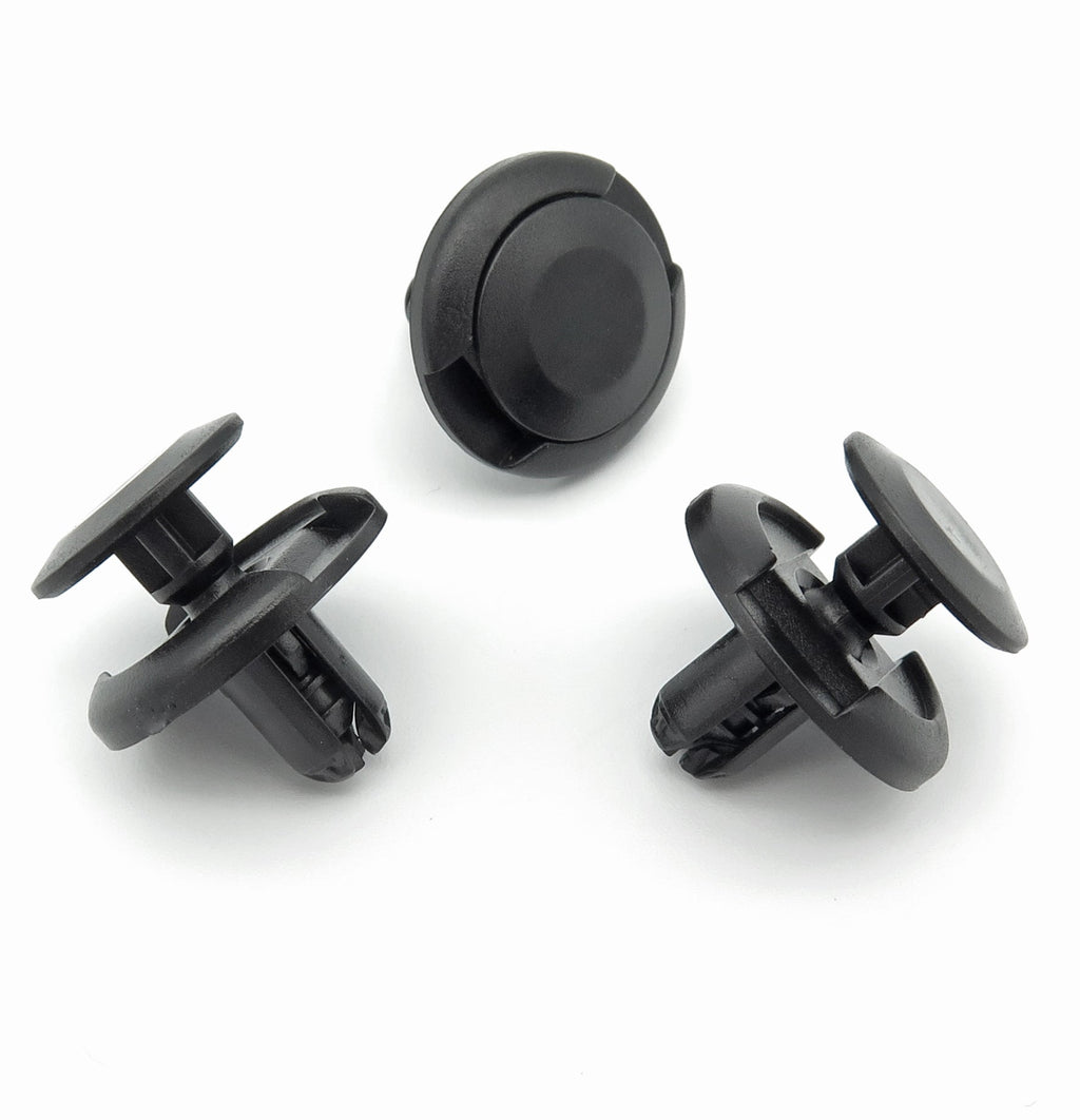 7mm Plastic Push Fit Rivet, Black