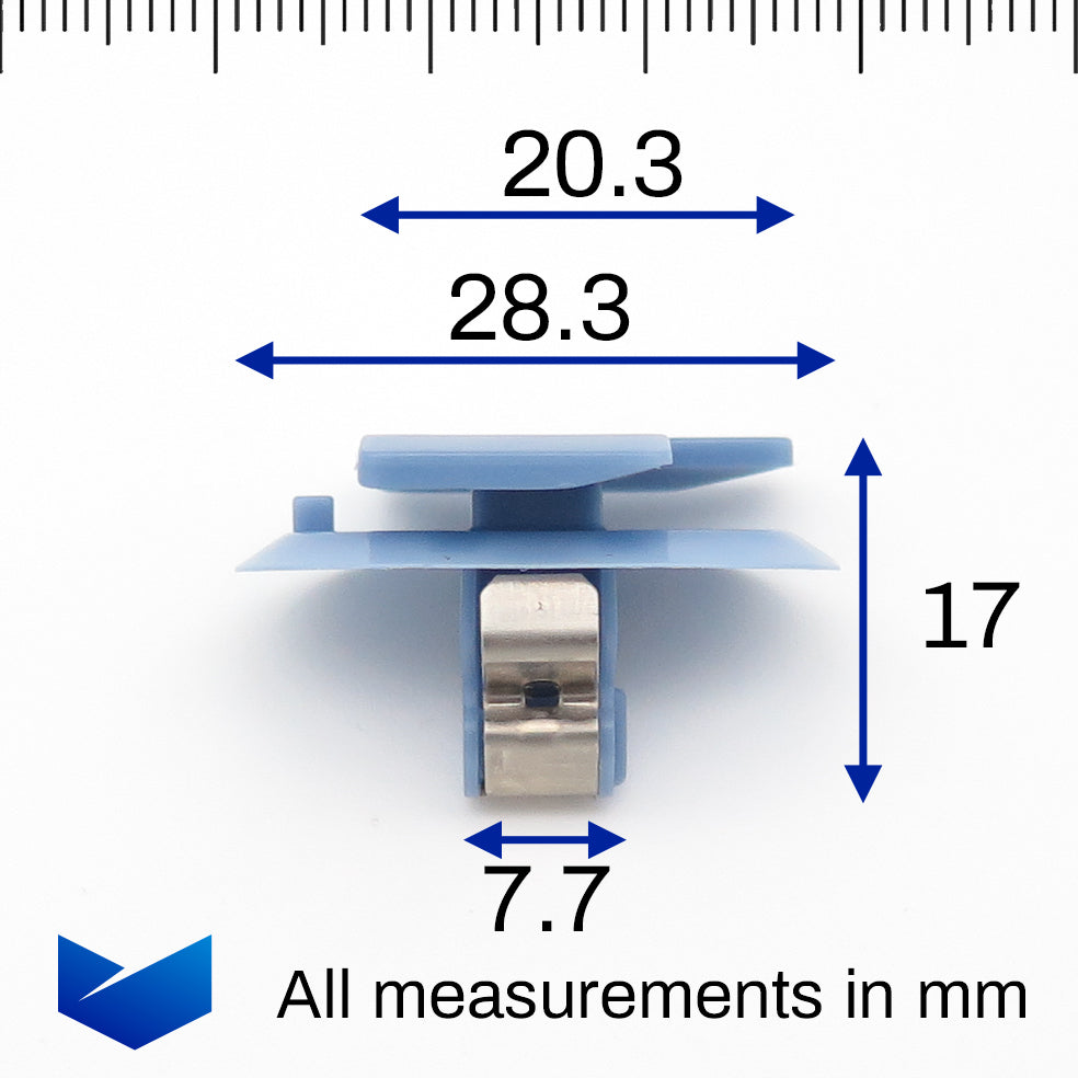 Spring Fit Interior Trim Panel Clip, Blue - image 2