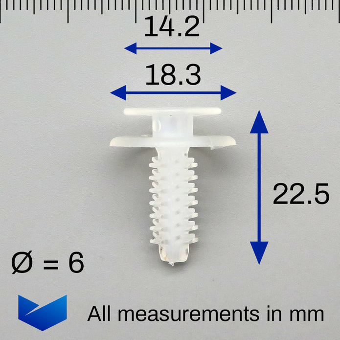Trim Panel Clip, White - image 2