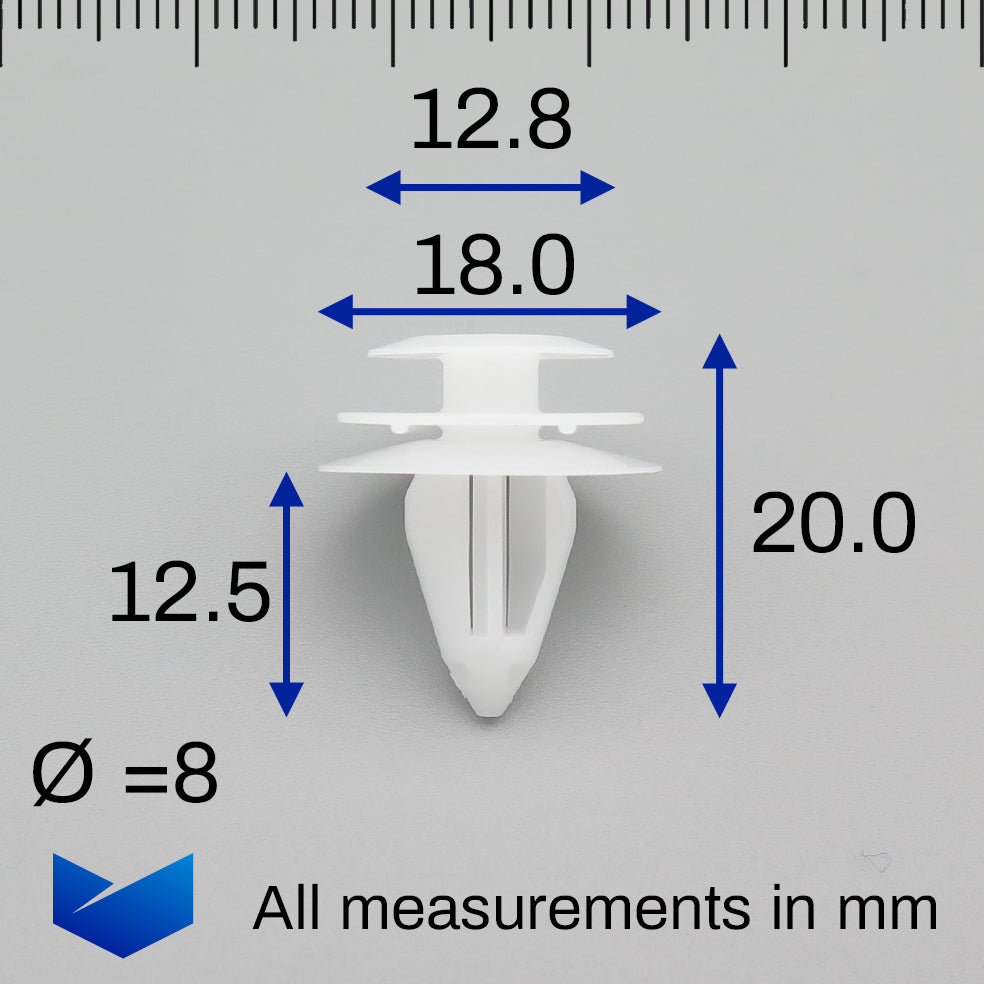 Interior Trim Panel Clips, White - image 2