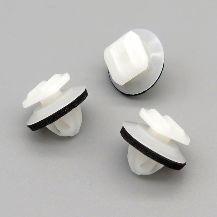 Trim Panel Clip, White with Washer
