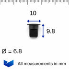 Badge & Trim Locator Grommet, Black - image 2