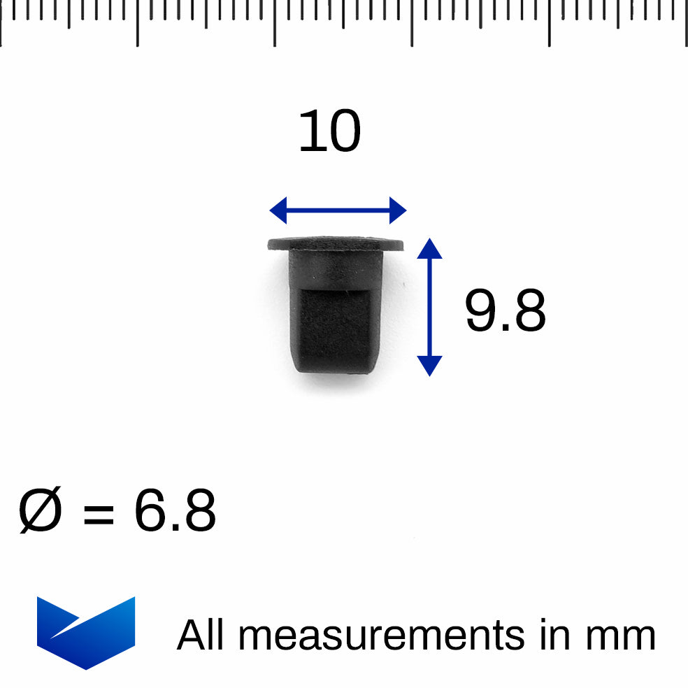 Badge & Trim Locator Grommet, Black - image 2