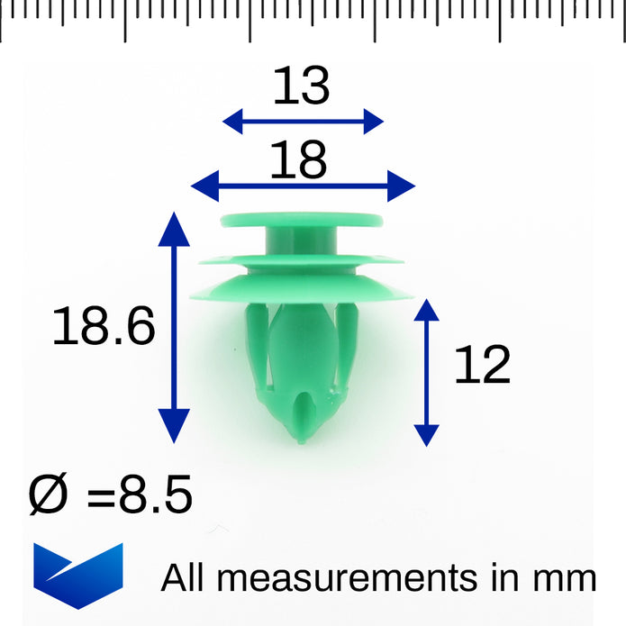 Interior Trim Panel Clip, Green - image 2