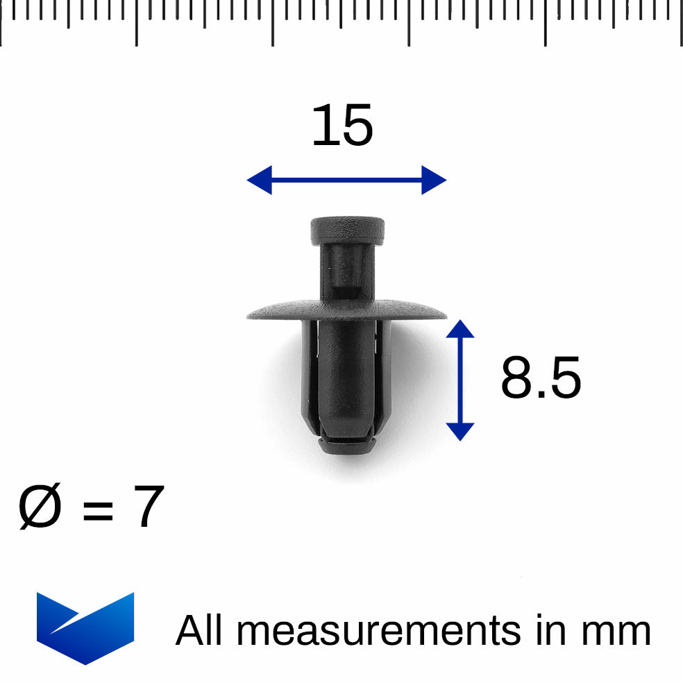Push Fit Rivet, Black - image 2