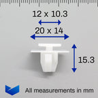 Trim Moulding Clip, White - image 2