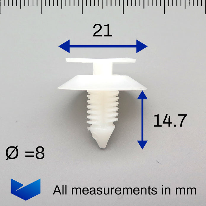 Interior Trim Panel Clip, White Fir tree - image 2