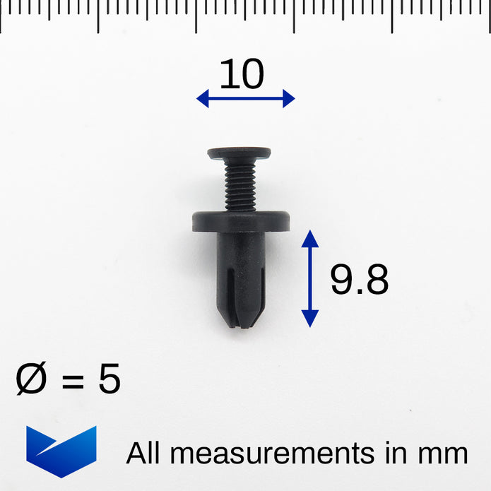 5mm Screw Fit Plastic Rivet - image 2
