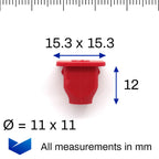 Screw Grommet, Red - image 2