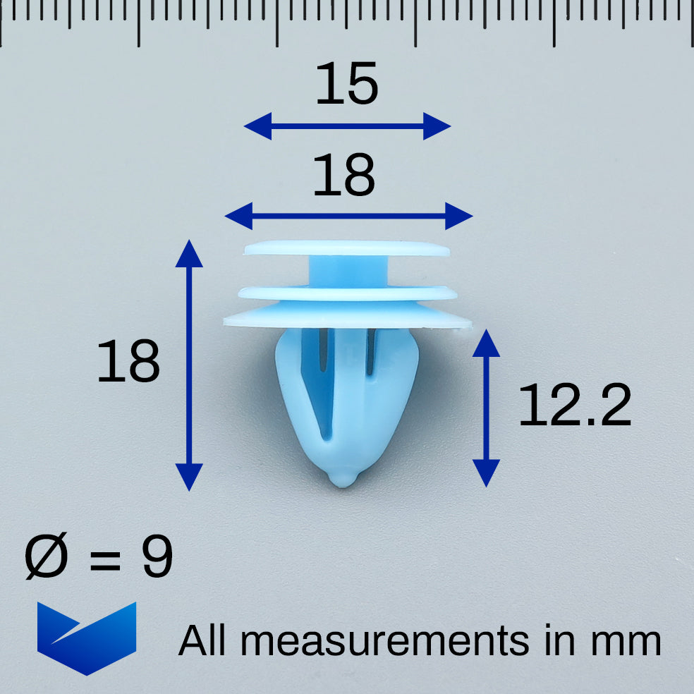 Trim Panel Clip, Blue - image 2