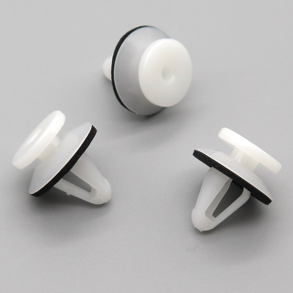 Trim Moulding Clip, White with Washer