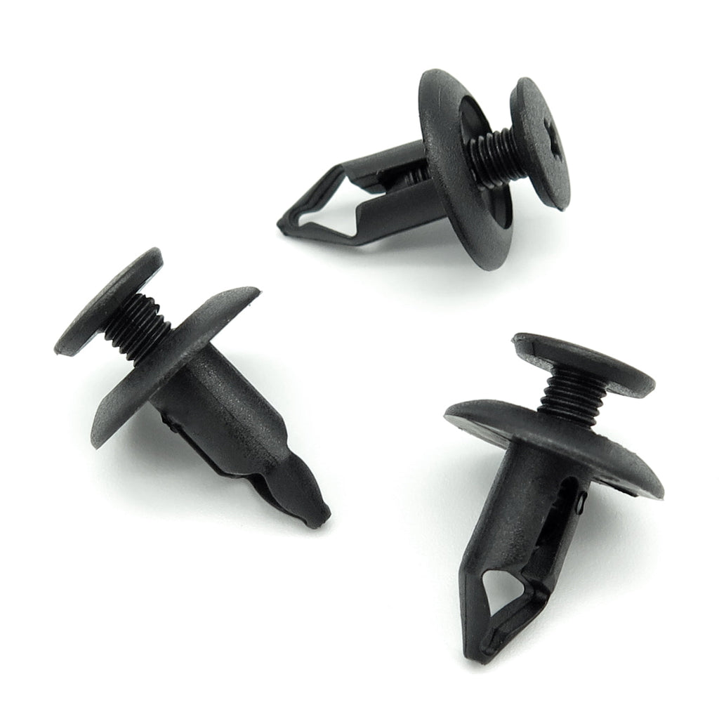 6mm Screw Fit Plastic Rivet, Black