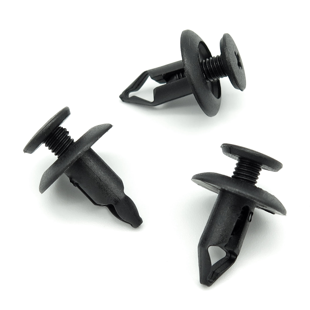 6mm Screw Fit Plastic Rivet, Black